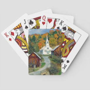 Jeu De Cartes États-Unis, Vermont, rivière Waits. Le feuillage d