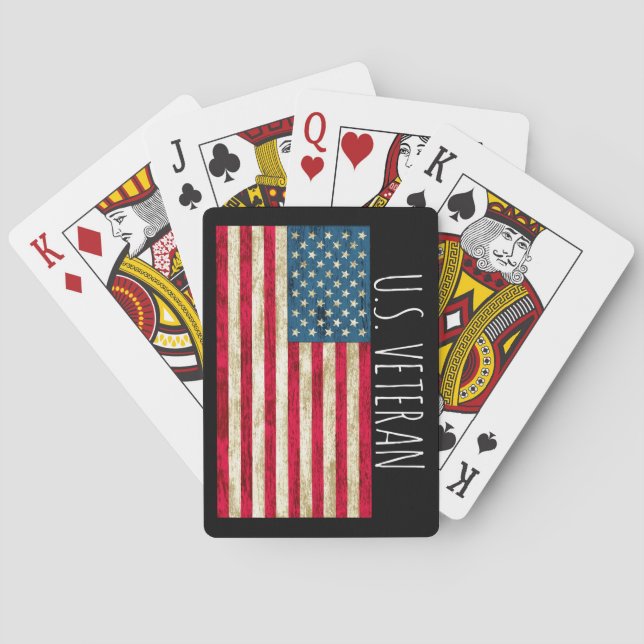 Jeu De Cartes États-Unis Vétérinaire / Drapeau américain Jouer d (dos)