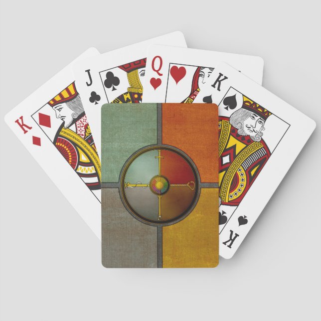 Jeu De Cartes Ethnis Playing Cards : Roue texturée (dos)