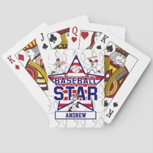 Jeu De Cartes Étoile de baseball personnalisée et rayures