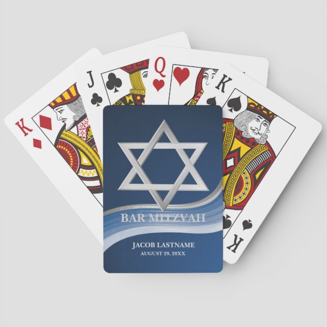 Jeu De Cartes Étoile de David Bar Mitzvah (dos)