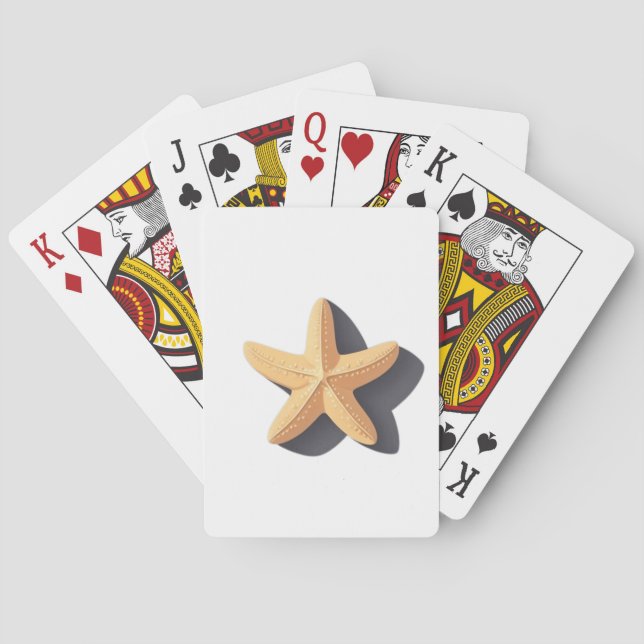 Jeu De Cartes Étoile de mer avec son ombre (dos)