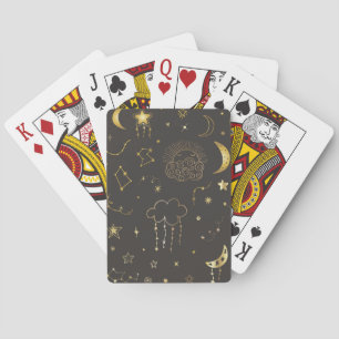 Jeu De Cartes Étoiles Célestes, Lune et Constellations