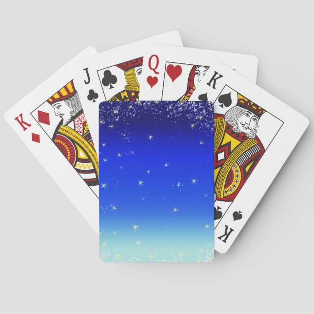 Jeu De Cartes étoiles en bleu (dos)