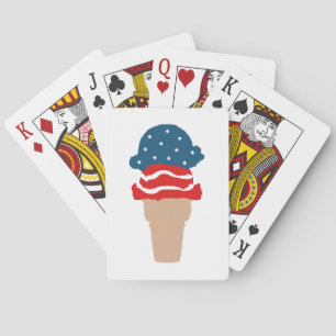 Jeu De Cartes Étoiles et rayures Ice Cream Cone