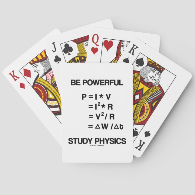 Jeu De Cartes Être puissant (équations de puissance) Étude physi (dos)
