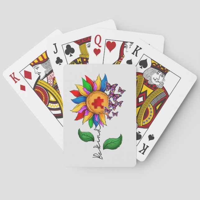 Jeu De Cartes Être un tournesol-Sensibilisation sur l'autisme (dos)