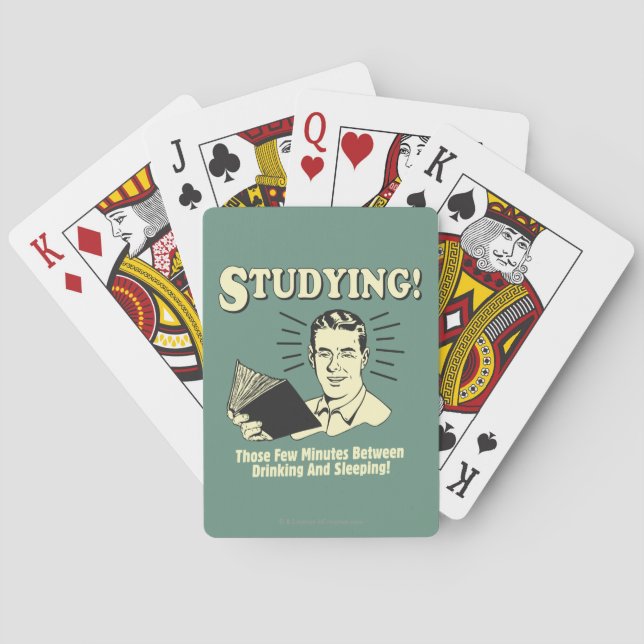 Jeu De Cartes Étudier : Boire et dormir (dos)