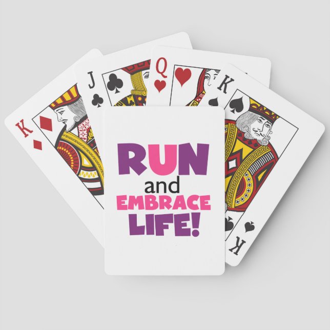 Jeu De Cartes Exécuter Embrasser la vie rose pourpre (dos)
