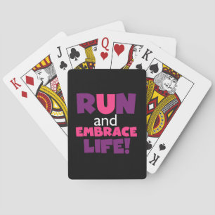 Jeu De Cartes Exécuter Embrasser la vie rose pourpre