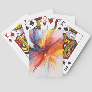 Jeu De Cartes Explosion Abstraite d'aquarelle