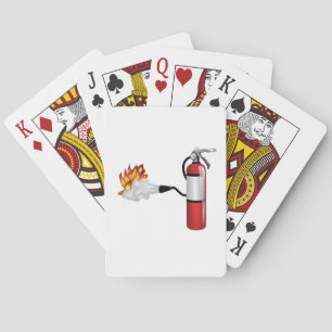 Jeu De Cartes Extincteur éteignant des cartes de jeu du feu