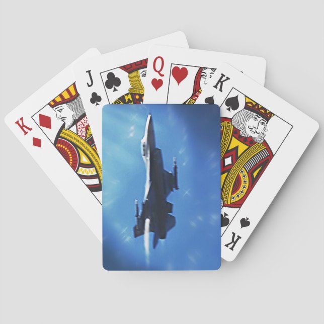Jeu De Cartes F16 Combat Falcon Supersonic décollage (dos)