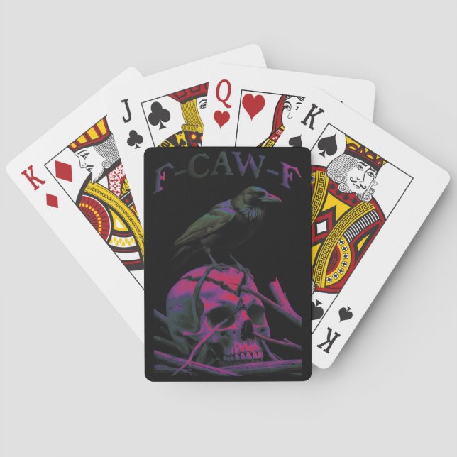 Jeu De Cartes F-Caw-F Funny Black Crow Bird (dos)