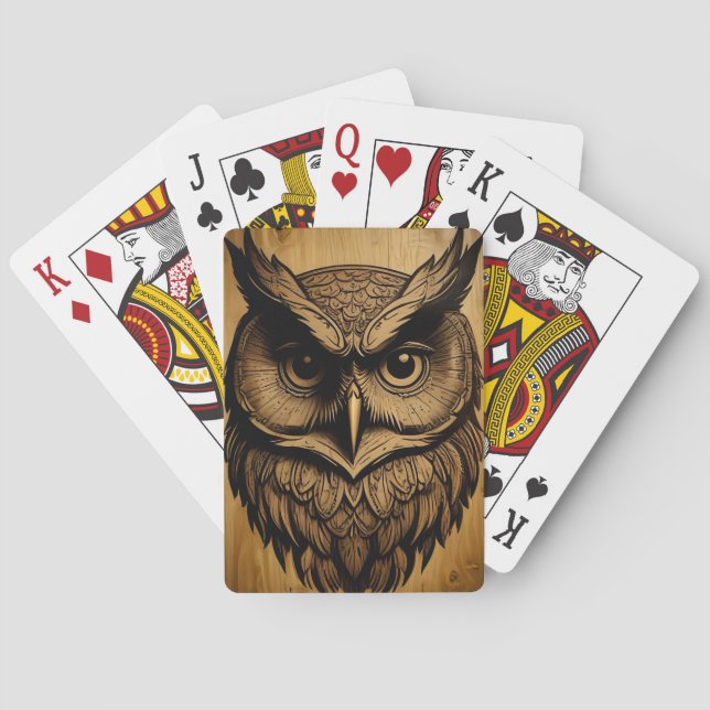 Jeu De Cartes Face de hibou (dos)