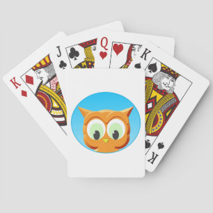 Jeu De Cartes Face D'Une Petite Chouette
