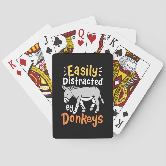 Jeu De Cartes Facilement Distrait Par Les Ânes (dos)