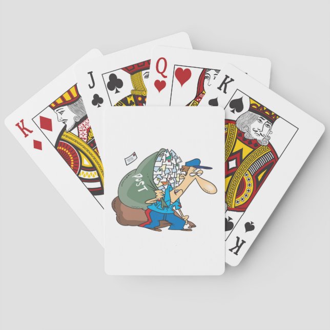 Jeu De Cartes Facteur portant un grand sac (dos)