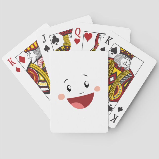 Jeu De Cartes Faire-part de grossesse de visage de bébé (dos)