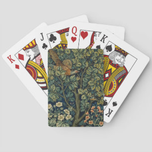 Jeu De Cartes Faisan d'arbre boisé William Morris