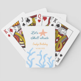 Jeu De Cartes Faisons la fête sous l'anniversaire bleu marine