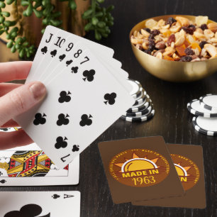 Jeu De Cartes FAIT EN 1963 drôle cadeau d'anniversaire