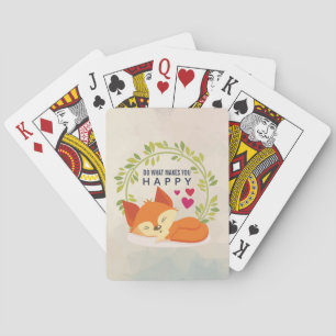 Jeu De Cartes Faites ce qui vous rend heureux Renard dormant ave
