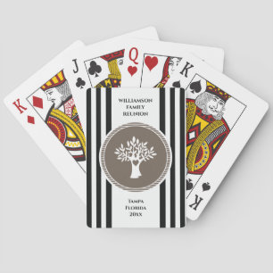 Jeu De Cartes Famille Arbre Réunion Monogramme Nom Lieu Date