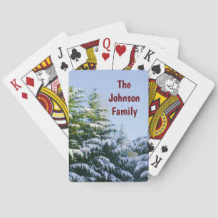 Jeu De Cartes Famille de scènes d'hiver personnalisable