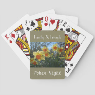 Jeu De Cartes Famille et amis poker nuit daffodique fleurs