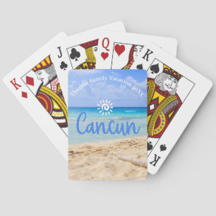 Jeu De Cartes Famille Personnalisée Cancun Vacances Souvenir