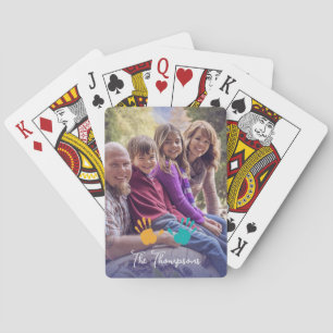 Jeu De Cartes Famille Photo enfants Handsprint Moderne