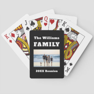 Jeu De Cartes Famille Réunion Nom photo Unique Novelty Keepsaké