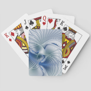 Jeu De Cartes Fantaisie dynamique Abstrait Tons bleus Art fracta