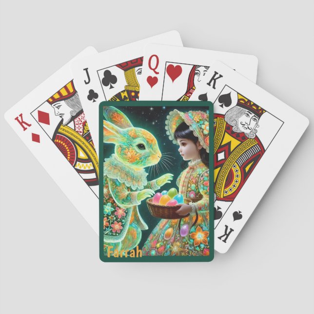 JEU DE CARTES FARRAH ~ OEUFS CADEAUX DE BUNNY DE PÂQUES ~ (dos)