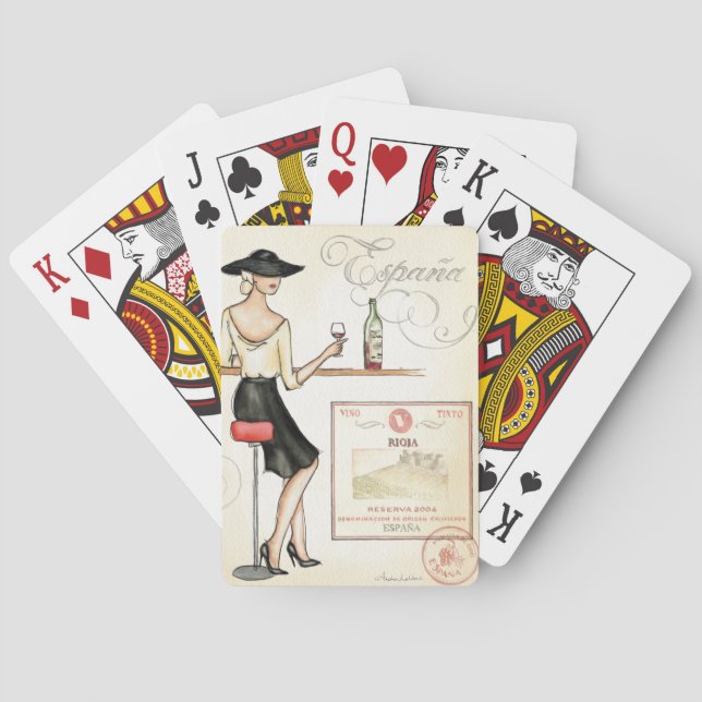 Jeu De Cartes Fashionista de vin (dos)