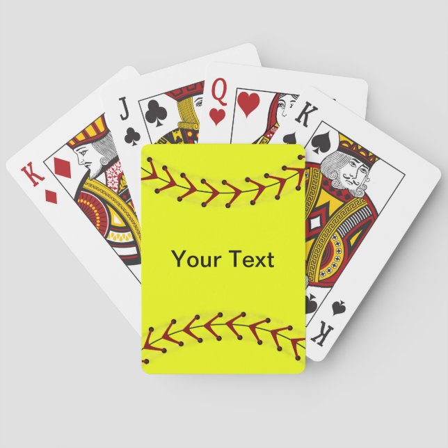 Jeu De Cartes Fastpitch Softball Cartes de jeu (dos)