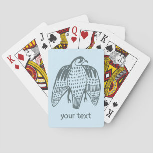 Jeu De Cartes Faucon de fleur de fleur de fleur Illustré Peregri