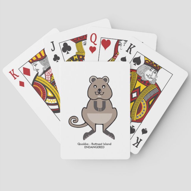 Jeu De Cartes Faune en voie de disparition - Aussie QUOKKA - (dos)