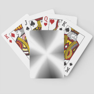 Jeu De Cartes Faux Cartes de Jeu Métalliques Argent