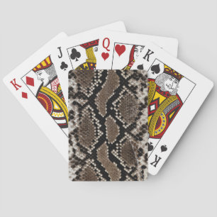 Jeu De Cartes Faux Python réticulé Snakeskin