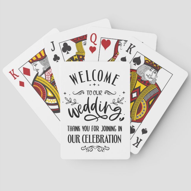 Jeu De Cartes Faveurs de mariage (dos)