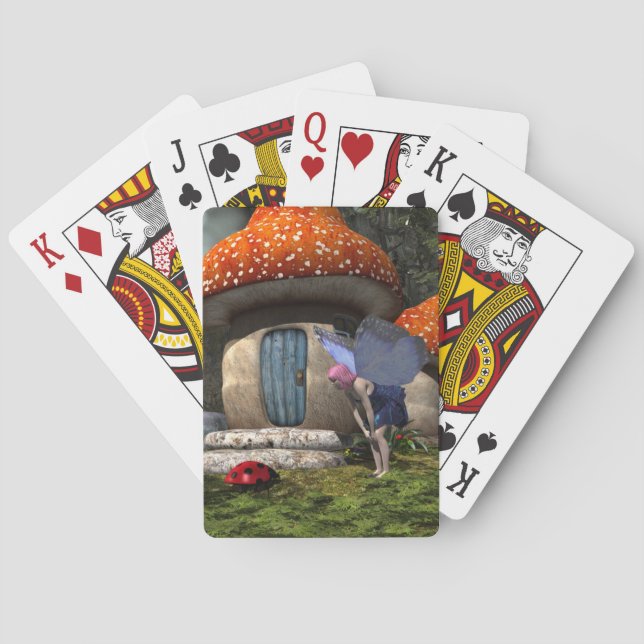 Jeu De Cartes Fée mignonne à cheveux roses rencontre Ladybug (dos)