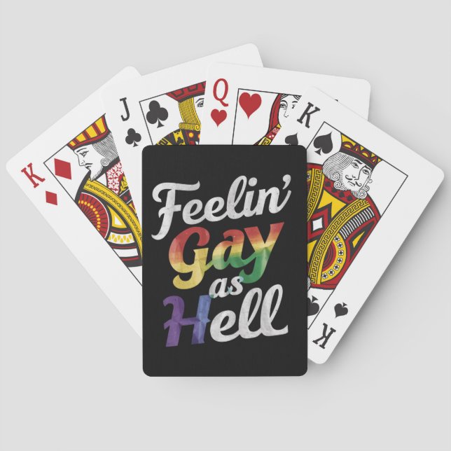 Jeu De Cartes Feelin' Gay As Hell LGBT Pride (dos)