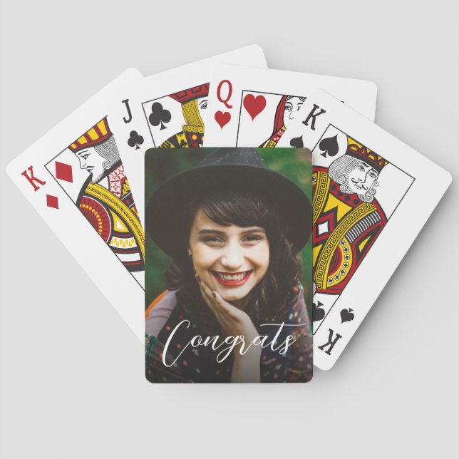 Jeu De Cartes Félicats Grad Message personnel photo (dos)