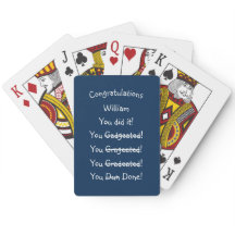 Félicitations Graduate Funny Graduation Poker