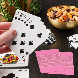 Jeu De Cartes Félicitations mariages Pour Les Cartes De Jeu Rose