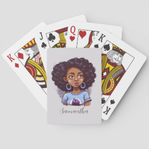 Jeu De Cartes Femme afro classe et élégante