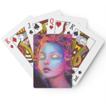 Femme Alien aux cheveux cosmiques