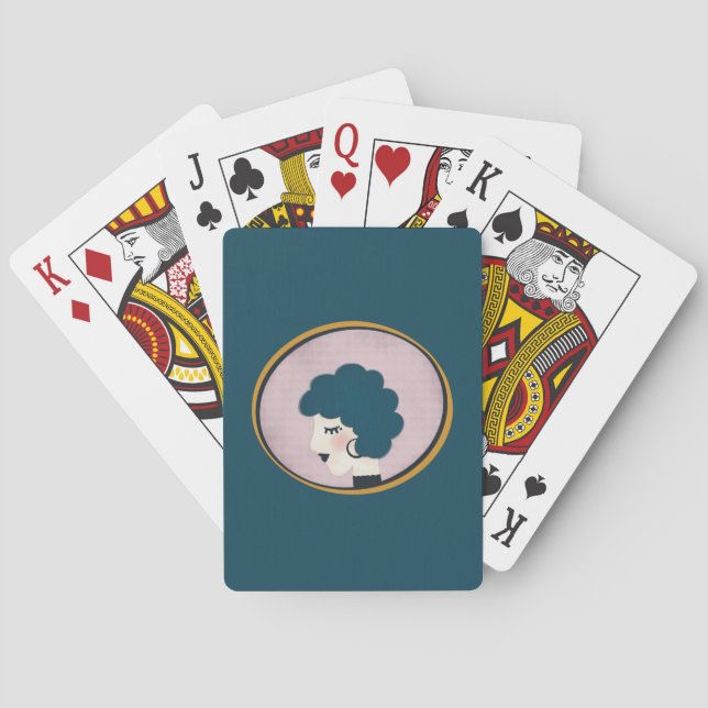 Jeu De Cartes Femme dans le miroir Jouer des cartes (dos)